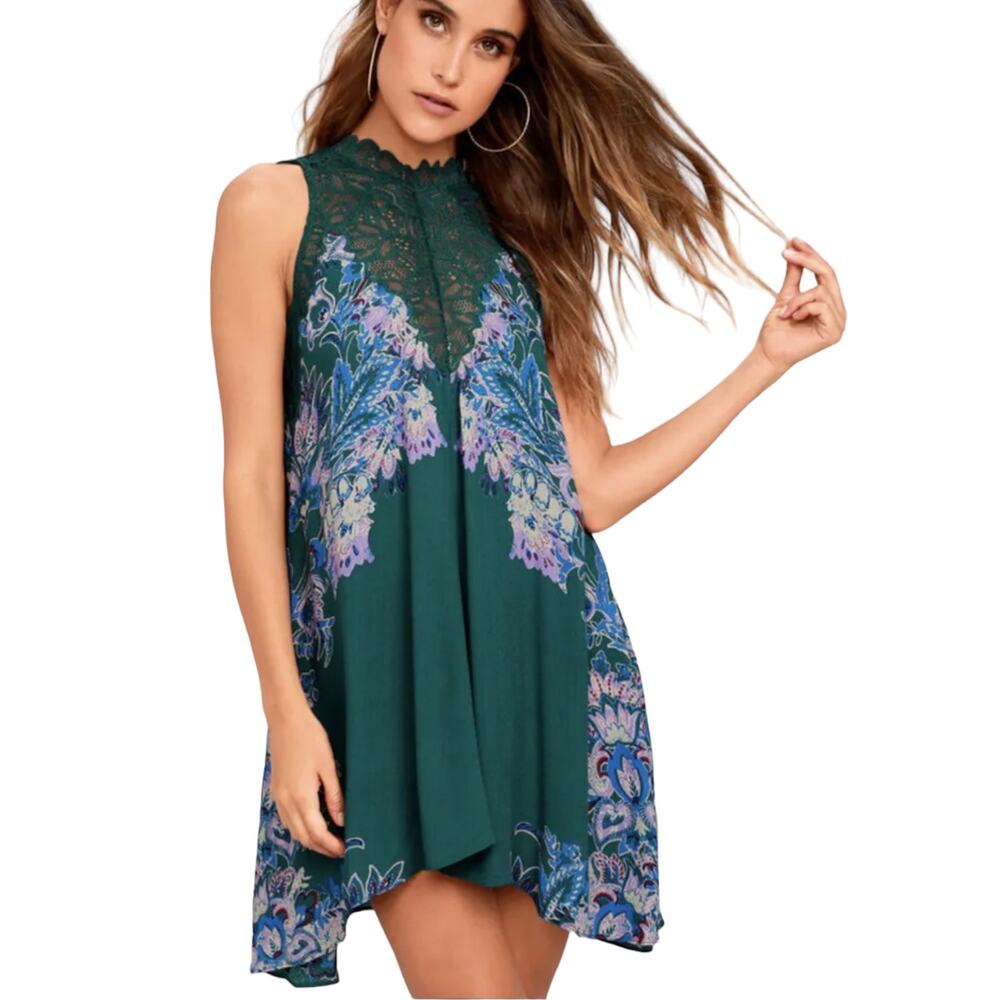 Free People Marsha mini dress printed Medium
